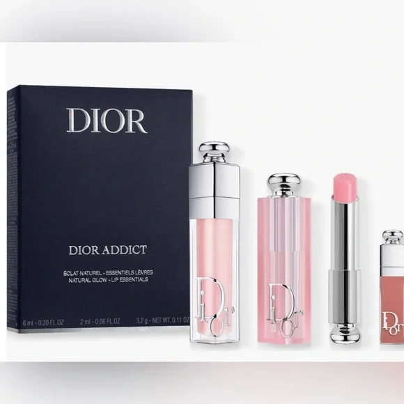 🌸New DIOR ADDICT 3 pcs Lip Essentials Set lip maximizer, lip gloss, lip plumper